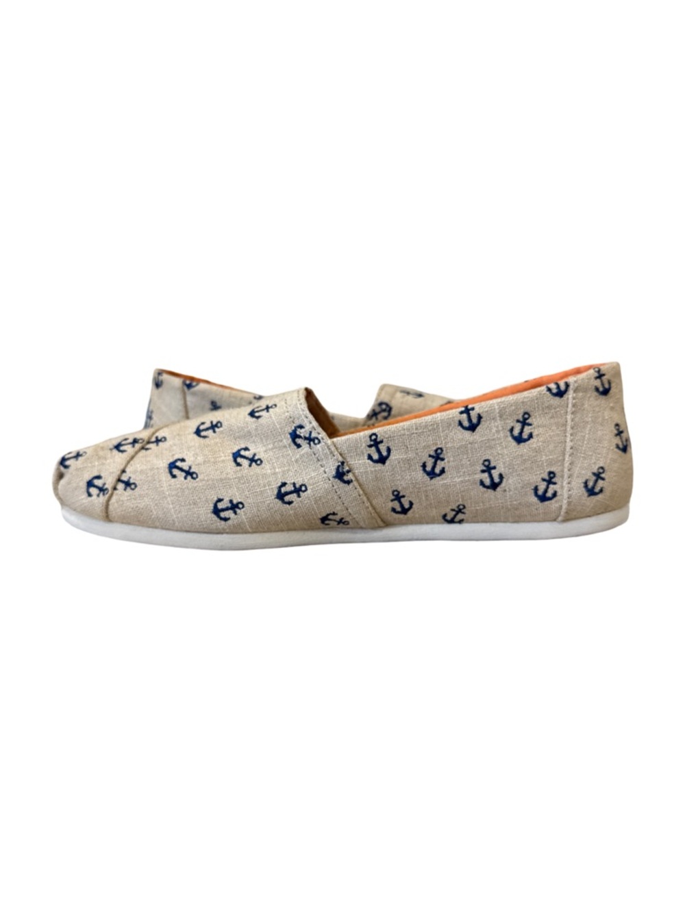 Toms Classic Anchor Nautical Flat Slip-On Canvas Shoes Women’s Size 8.5 - Picture 3 of 11